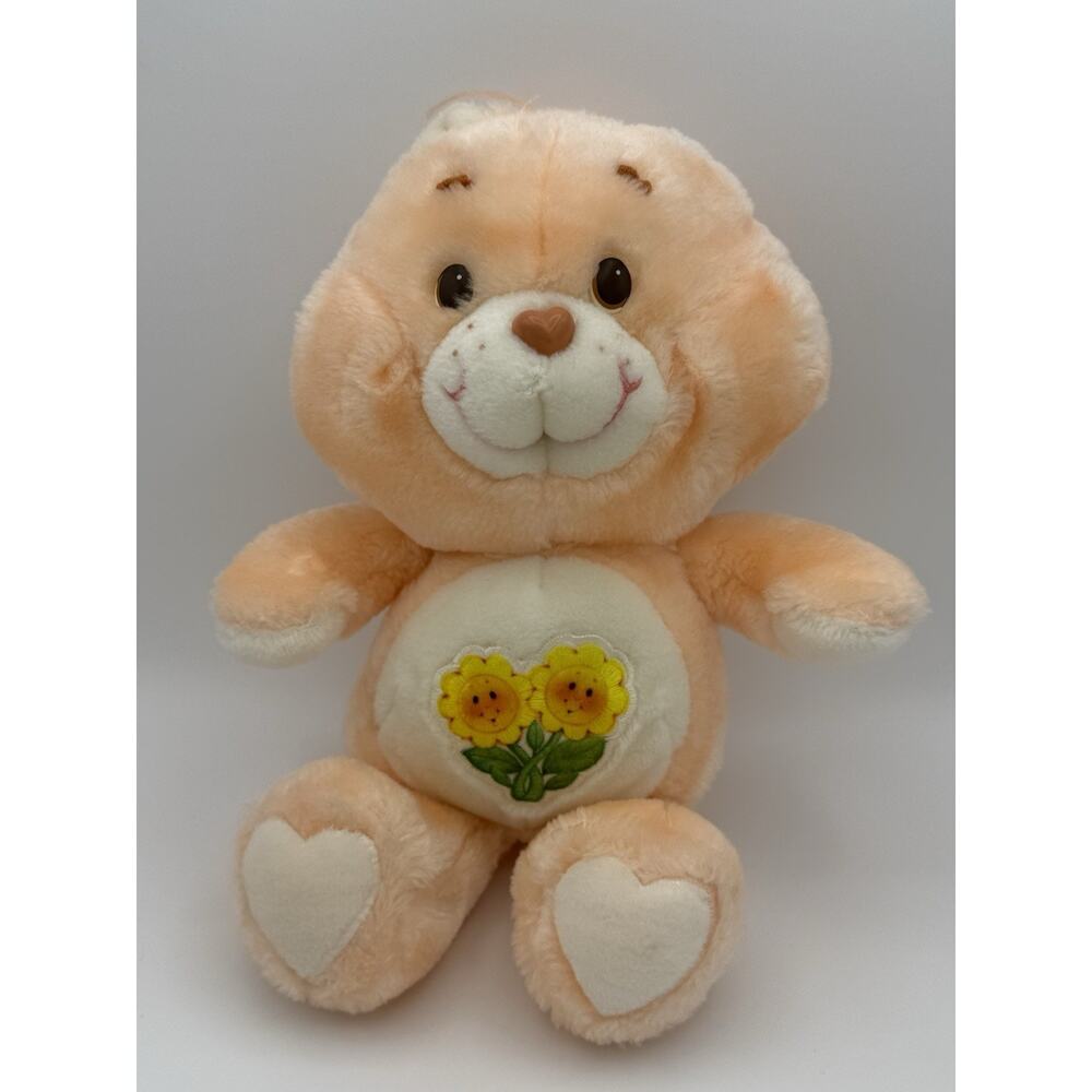 Vtg 1983 Kenner Friend Bear Care Bears Peach Color Sunflower 13" Plush Toy
